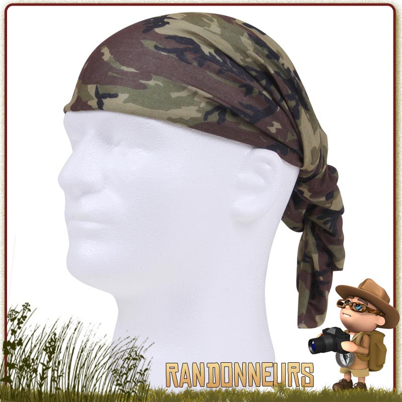 Écharpe Tour de Cou Tactique WOODLAND CAMO Rothco france pour forces armées randonnée bushcraft