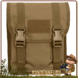 Pochette Utilitaire Coyote Rothco Fixation MOLLE adaptée à votre sac à dos tactique militaire pour équipement bushcraft