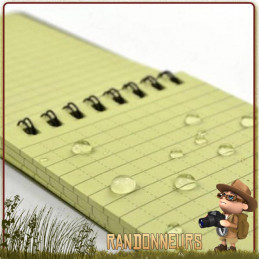 Carnet de Notes Etanche Waterproof Highlander utilisation militaire et agricole pour toutes conditions sous la pluie