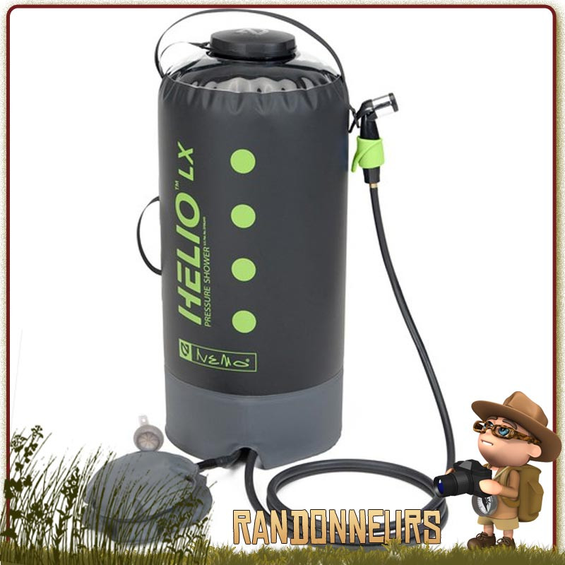 Douche Solaire Portable HELIO LX Pressure Nemo camping plage trekking