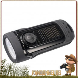 Lampe Torche Solaire Dynamo BARRACUDA de Power Plus, robuste et étanche