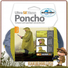 Poncho Ultra Léger Ultra Sil 15D Sea To Summit de randonnée trekking