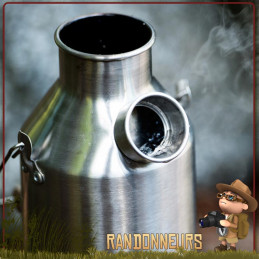 Bouilloire Réchaud Bois Bushcraft, BaseCamp Kettle Aluminium de 1.6 Litres KellyKettle pour bouillir de l'eau en bivouac