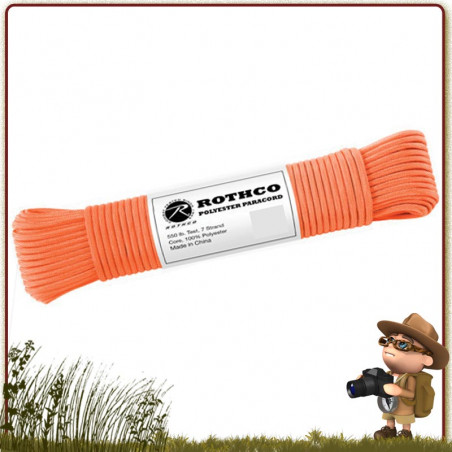 Paracorde Polyester 30 m Rothco Safety Orange