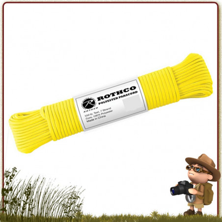 Paracorde Polyester 30 m Rothco Safety Yellow