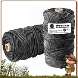 Bobine Paracorde Nylon 90 metres NOIRE Rothco