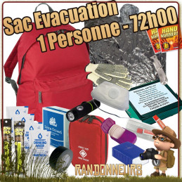 kit d'evacuation de survie catastrophe pour les urgences catastrophe naturelle, guerre civile