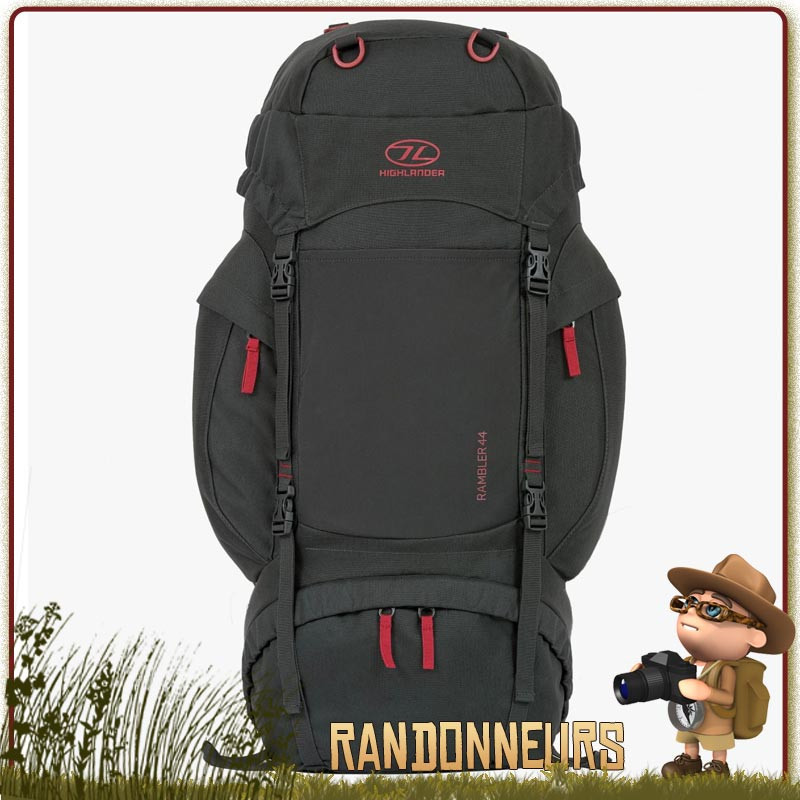 Sac à Dos RAMBLER 44 Litres Highlander de randonnée idéal pour le trekking tout temps avec son tissu déperlant