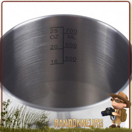 Pot Bouilloire Inox CAO de randonnee bushcraft