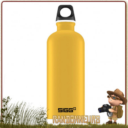 Gourde Aluminium SIGG 400ml Jaune – Motif Crâne Papillon – Enfant