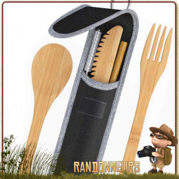 Set de Couverts Bambou Origin Outdoors randonnee bivouac camping ultra leger