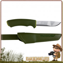 Couteau Mora Bushcraft Forest lame acier inox 12C27 robuste pour le bivouac nature et survie