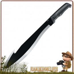 Machette type Tactique MachTac Walther, en acier 440 avec revêtement noir antireflets randonnée bushcraft