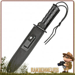 Poignard Survivalist Boker, couteau avec kit de survie complet pour la jungle et randonnée bushcraft extrême