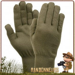 Gants Liner vert armée Rothco chauds et léger pour la chasse randonnée bushcraft