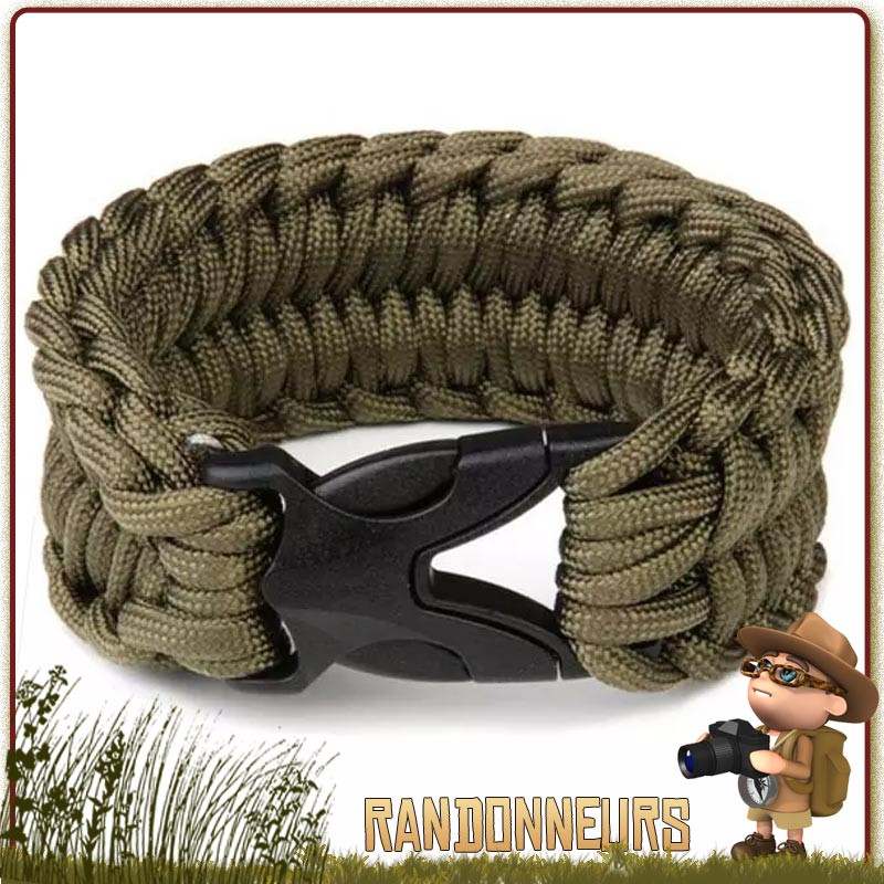 Bracelet de survie Paracorde 550 type III 2,3 cm AT-digital