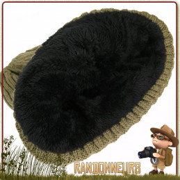 Bonnet randonnee Bushcraft Polaire Vert Fostex pour l'hiver au chaud