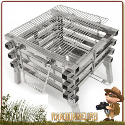 Grill Portable Inox Origin Outdoors démontable et très robuste pour bivouac camping bushcraft