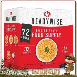 Pack Ration 72h00 Longue Conservation Ready Wise stock aliments catastrophe survivaliste