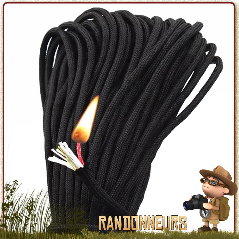 Paracorde De Survie 4 En 1 WILDAIR 30.5m - Militaire Type III Avec Ligne Pêche, Allume-Feu & Fil Coton