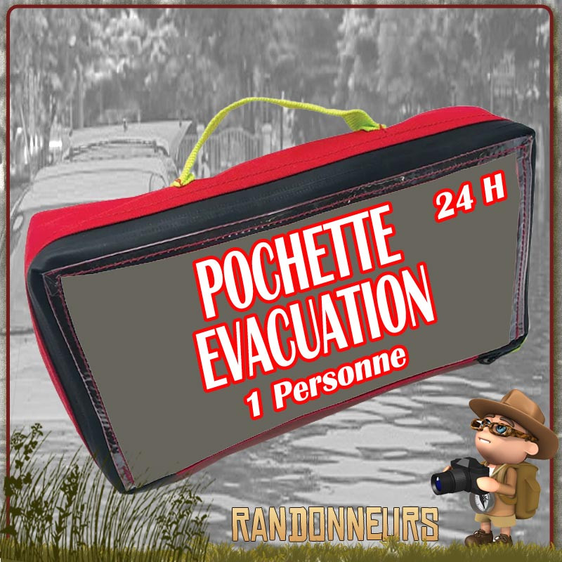 sac evacuation complet de survie 72h00 pour une personne equipement