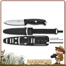 couteau bushcraft venture pro victorinox avec etui molle batonnage survie kit