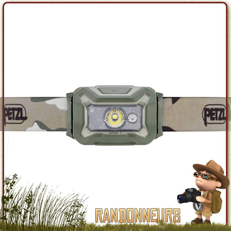 Lampe Frontale Petzl Aria 1 RGB - 350 Lumens, étanche, Résistante Aux Chocs