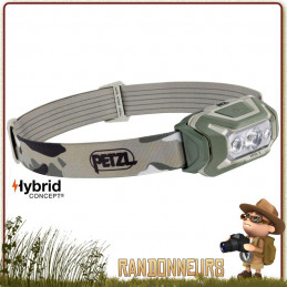 meilleure lampe frontale armee PETZL ARIA 2 RGB Camo puissante legere