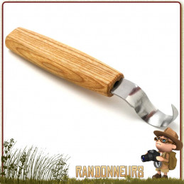 Croche à Sculpter le bois 25mm SK1L Beavercraft couteau bushcraft pour gaucher