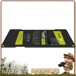 Panneau Solaire PTFLAP 16W Dual USB SunPower Powertec puissant ultra leger nomade pour randonner