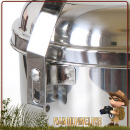 popote acier Inox 1.6 litre Tatonka avec casserole avec anse robuste, et un couvercle bivouac bushcraft camping