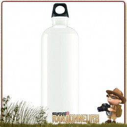 Gourde Alu TRAVELLER 1 Litre SIGG BLANCHE de randonnée suisse