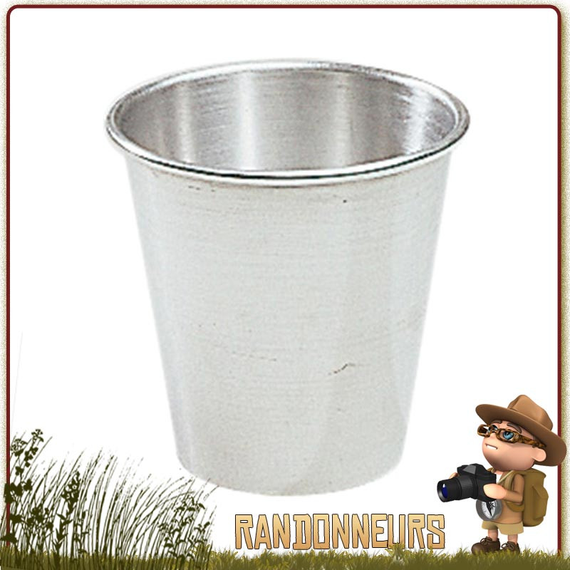 verre timbale aluminium 12 cl de camping cao Tasse alu résistante de camp bushcraft survie