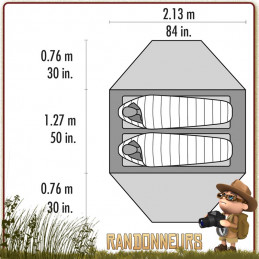 TENTE MSR ELIXIR 2 - Tente de randonnée légère et de camping nomade, pour deux personnes et utilisable sur trois saisons