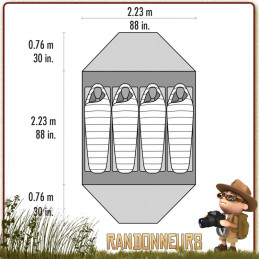 TENTE ELIXIR 4 MSR Grise - Tente de randonnée légère et de camping nomade, pour 4 personnes et utilisable sur trois saisons