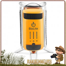 réchaud bois CampStove 2 Biolite convertir la chaleur en électricité pour recharger batterie nomade et téléphone portable