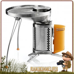 grill portable pour réchaud bois Biolite Camp Stove Barbecue nomade et portatif campement bushcraft.