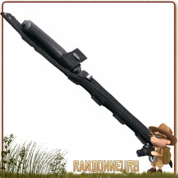 Poignard tactique Mora PATHFINDER grande lame 17 cm acier carbone noire anti reflets avec étui nylon molle