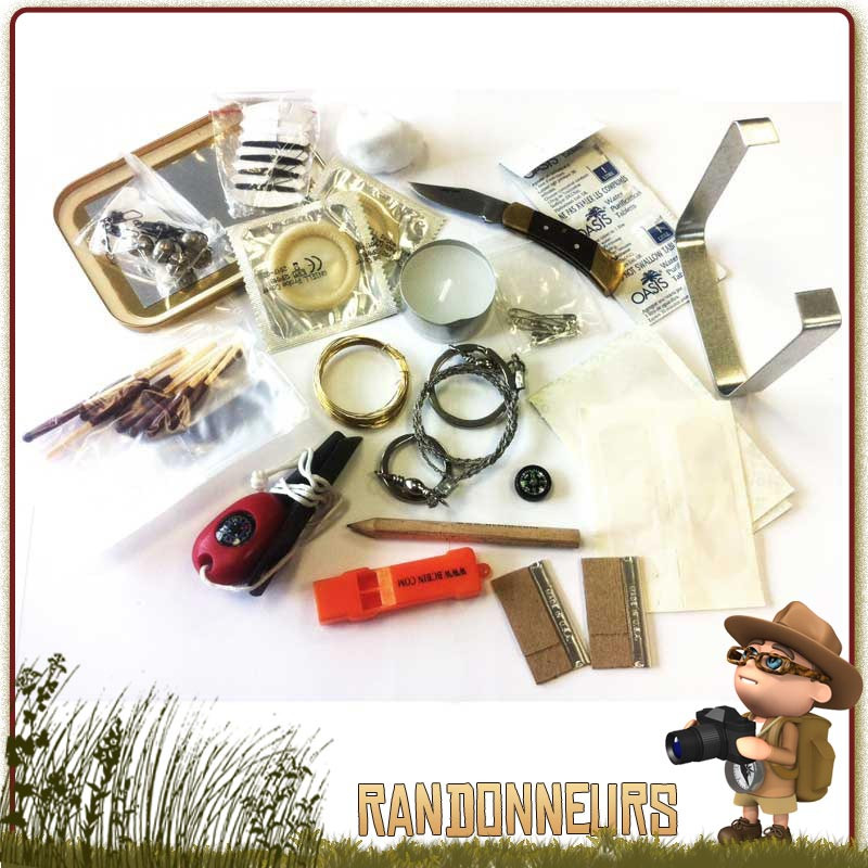 Kit Survie Complet 18-en-1 Pour 2 Personnes - TINALAND Avec Filtre Eau Et Lampe