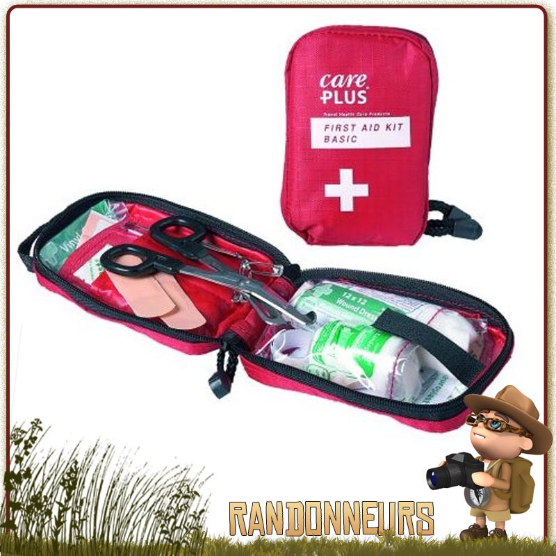 Trousse de premiers secours et soins, Basique de Care Plus, pour les séjours courts, les activités sportives randonnée