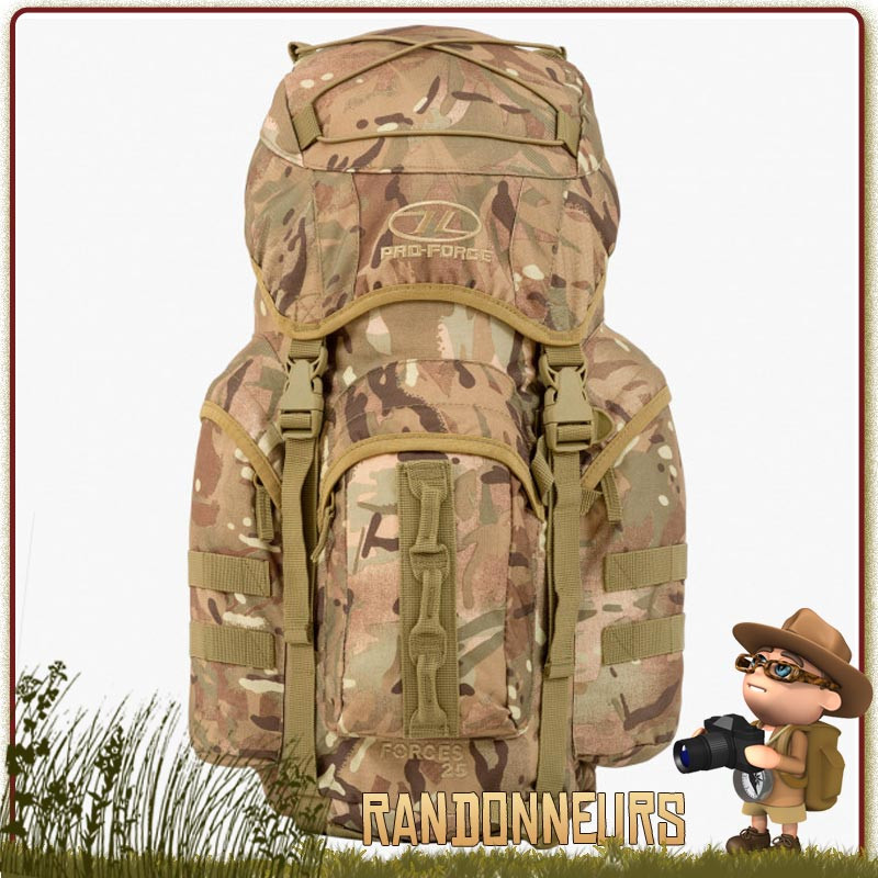 Sac à Dos tactique RECON PACK 20 Litres NOIR Highlander opex militaire