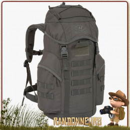 sac à dos randonnée bushcraft 33 litres force highlander système fixation molle double grande poche latérale