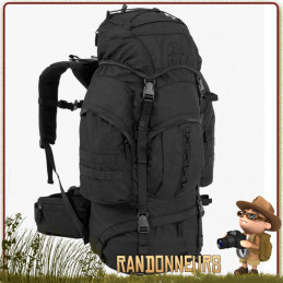 grand Sac à Dos FORCES 66 Litres NOIR Highlander volumineux vrai sac dos type militaire étanche