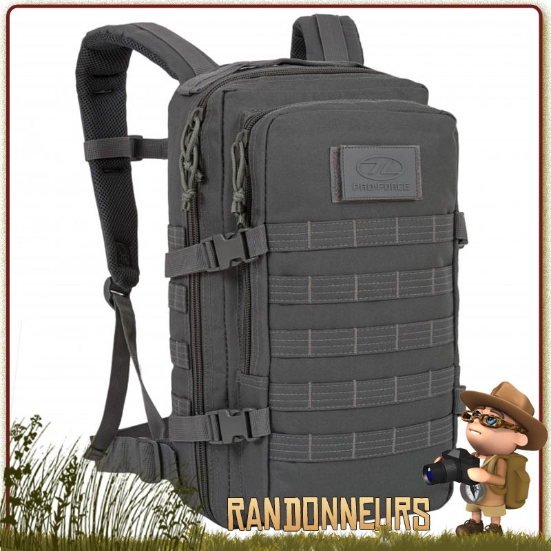 Sac à Dos ville type militaire RECON PACK 20 Litres GRIS Highlander