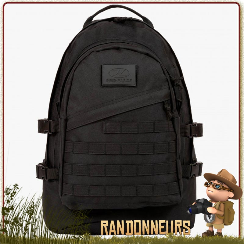 Sac à Dos RECON PACK 20 Litres NOIR Highlander opex tactique militaire