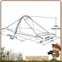 Tente Starlight 2 places ROBENS aérée sans condensation 3 saisons profilée au vent violent de trekking extrême
