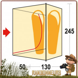 Tente monoparoi simple toit Sintesi 2 places FERRINO trekking bikepacking grande entrée frontale avec abside
