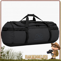 Sac expedition résistant Duffle Bag Etanche Storm KitBag 120L Noir Highlander de voyage nautique