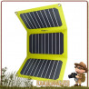 Chargeur Solaire PTFLAP Dual 16W SunPower Powertec sortie 5V en USB comme 12V sur 2300 et 1000 mAh ultra léger