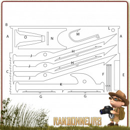 Carte d'outils bushcraft survie nature inox multi fonctions équipement de survie chasse pêche craft Bushcraft Essentials